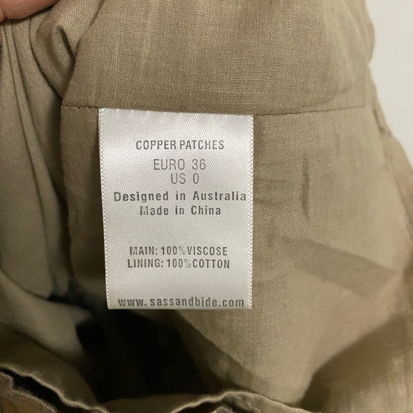 Sass & Bide Copper Dot Draped Dress Size 0 | Boho Indie Statement - Picture 6 of 7